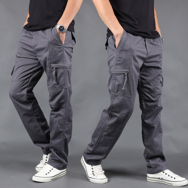 Men Fashion Color Block Multi Pockets Sports Long Cargo Pants Work Trousers  Men Clothing Streetwear Pants Plus Size 3xl | Fruugo TR