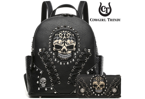 skull backpack purse