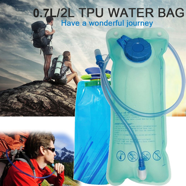 2L Large Capacity Portable Water Bag with Drinking Mouth EVA Outdoor Water Bladder for Traveling Camping Hiking Cycling Fitness Running Skiing Biking Trekking VGEBY1 Climbing Hydration Bladder 