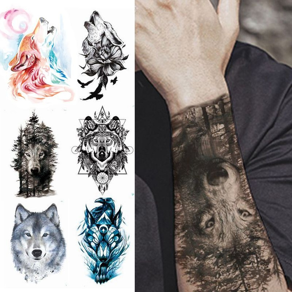 Wolf Black Tattoo, Arm Tattoo, Arrow 3D, Beautiful Tattoo, Latest Tattoo,  Monochrome, HD phone wallpaper | Peakpx