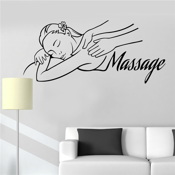 Massage Logo Vinyl Wall Decal Room Spa Woman Relax Beauty Stickers Home Decor Removable Murals Wish - Spa Wall Art Stickers