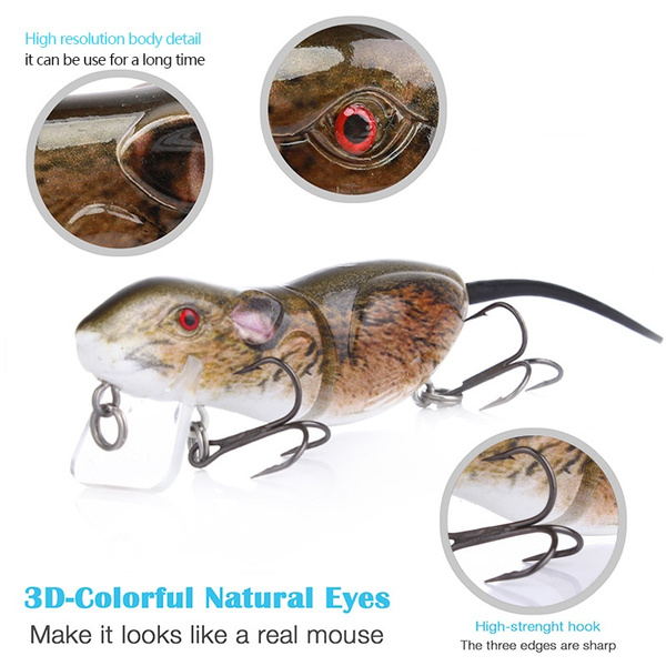 Top Water Fishing Lures Fake Fishing Bait With 3D Eyes Bass