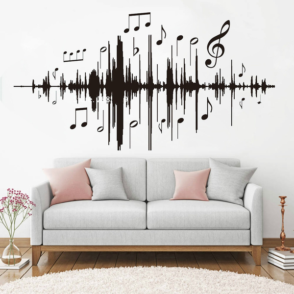 Music Audio Note Wall Decal Musical Frequency Stickers Vinyl For Bedroom Kids Room Nursery Living Home Decor Wish - Home Decor Wall Decals Music Audio Note Wall Decal Musical Frequency Stickers Vinyl For Bedroom Kids Room Nursery Living Home Decor Wish - Home Decor Wall Decals