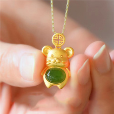 mousenecklace, zodiacnecklace, zodiacpendant, Jewelry