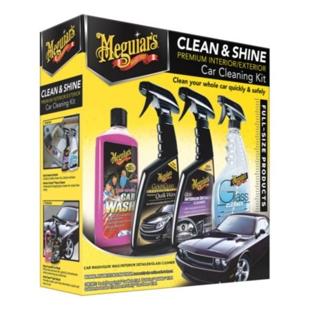 Meguiar's Clean and Shine Kit - Premium Interior/Exterior Car Cleaning Kit