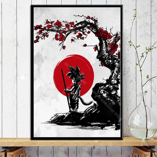 Goku Super Saiyan Blue Kaioken Silk Poster Printed Wall Decor 20 x