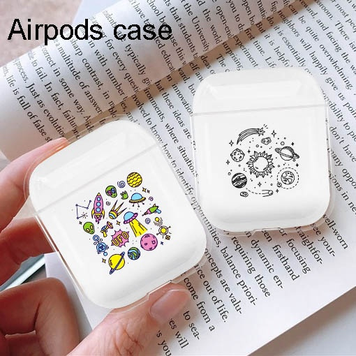 Cartoon Lucky Letter Space Planet Earphone Case For Apple Airpods