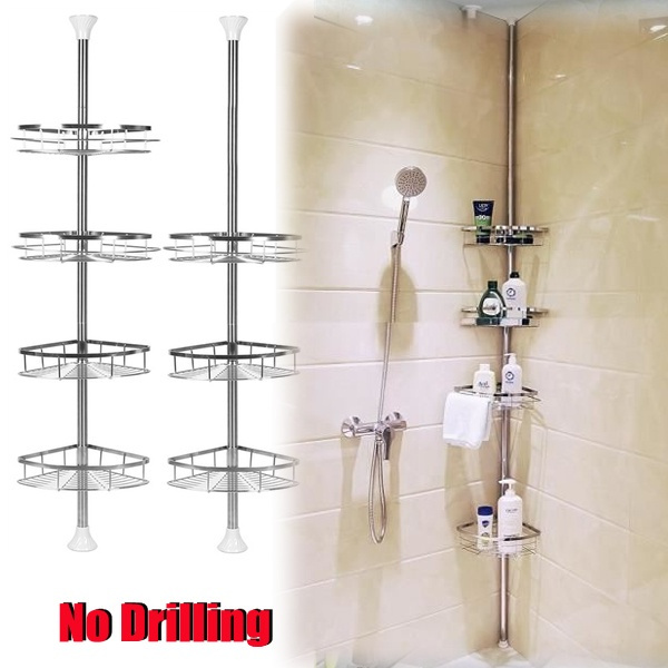 Bathroom Corner Shower Suction Shelf