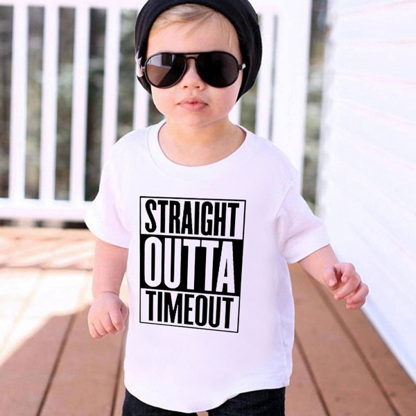 Straight Outta Timeout Funny Toddler Infant Kids T-Shirt