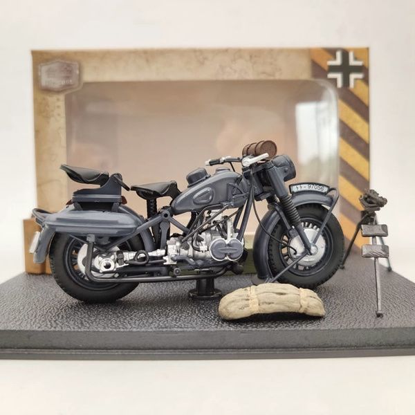 BMW R75 Motorcycle World War II 1939-1945 Black Diecast Model Collection 1:24