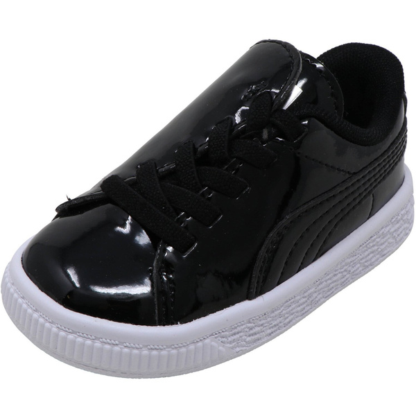 puma basket patent leather sneakers