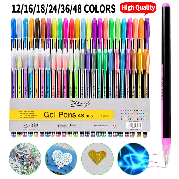 12//16/18/24/36/48 Gel Pen Set Colored Pen Fine Pen Art Marker