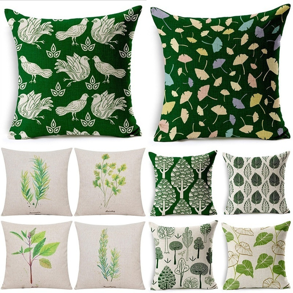 18"*18" Pillow Case Garden Covers Decoration Home Leaf Outdoor Floral  Cushion 