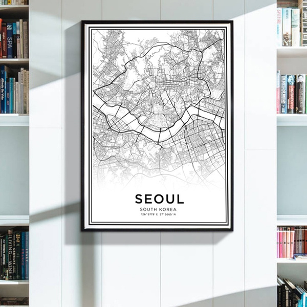 DIYthinker South Korea Map Love Travel Desktop Photo Frame Picture Art Decoration Painting 6x8 inch
