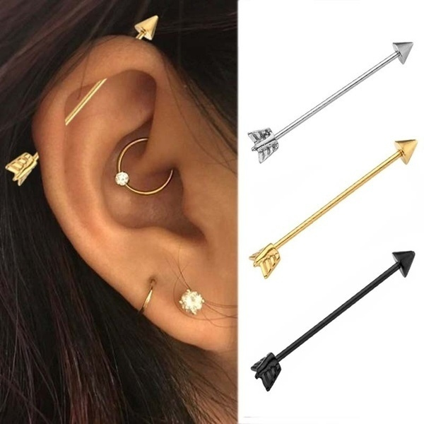 Cartilage shop bar earrings