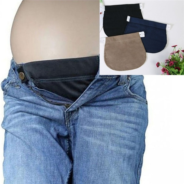 Maternity Pregnancy Waistband Belt ADJUSTABLE Elastic Waist Extender Pants