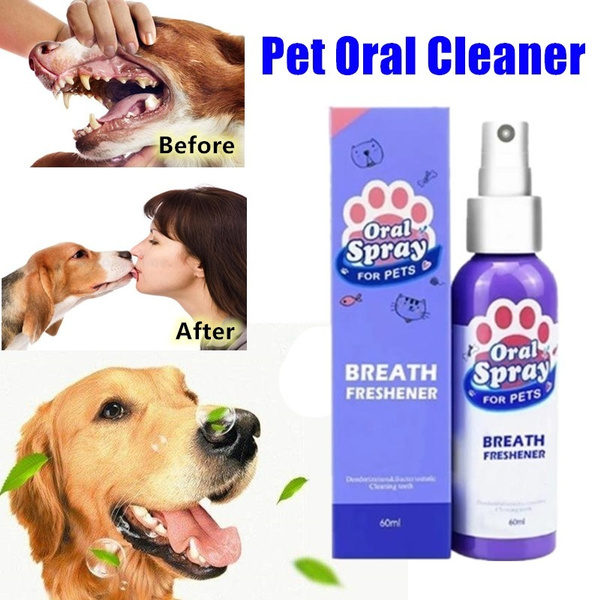 Dog shop mouthwash spray