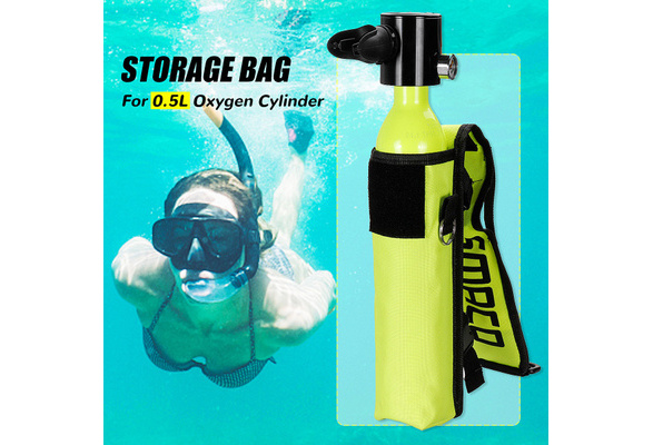 hudiemm0B Diving Equipment Mini Oxygen Tank Head Mouthpiece Adapter Snorkeling Diving Equipment