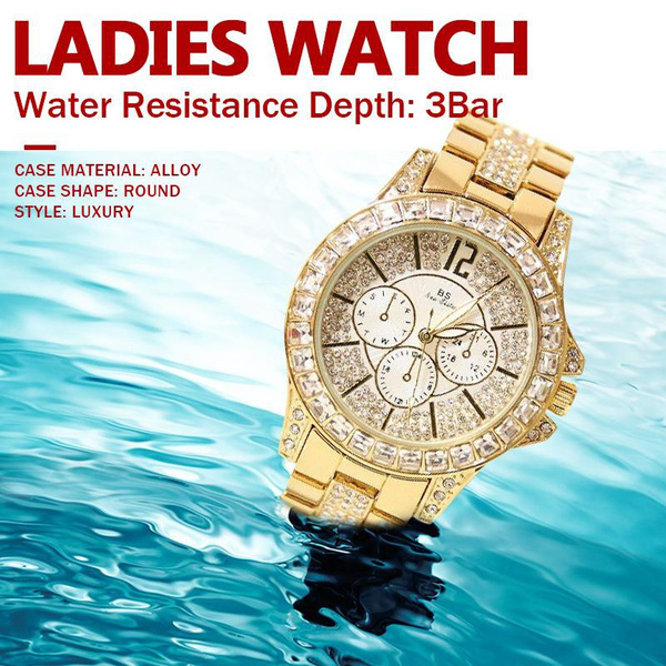 Woman Watches Gold Luxury Brand Stylish Diamond Female Wristwatch Rhinestone Ladies Watches Montre Femme