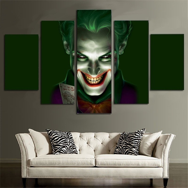 JOKER SMILE BECAUSE PHOTO PRINT ON FRAMED CANVAS WALL ART HOME DECORATION 