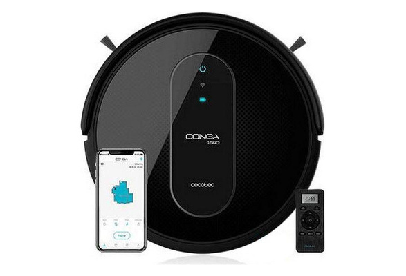 Robot Vacuum Cleaner Cecotec Conga 1590 Active 1400 Pa WiFi Black | Wish