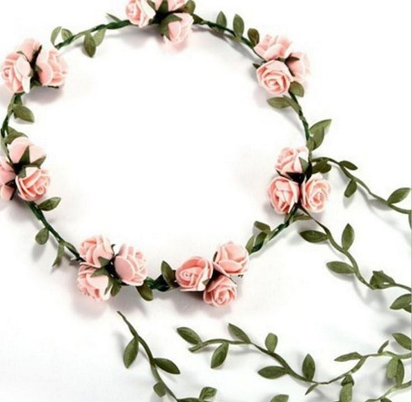 DIY foam flower wedding bride bridesmaid cane garland bohemian head band wreath hair accessories | Wish DIY foam flower wedding bride bridesmaid cane garland bohemian head band wreath hair accessories | Wish