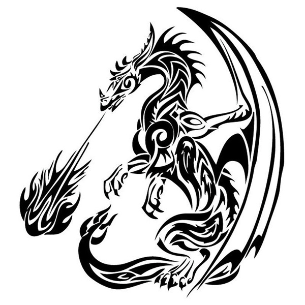 large dragon car decals