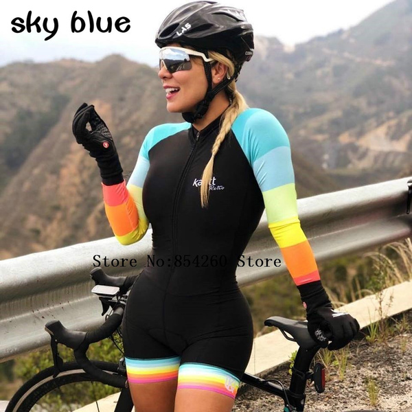 2020 Pro Team Triathlon Suit Women's Cycling long sleeve Jersey Skinsuit Jumpsuit Maillot Cycling ciclismo set | Wish