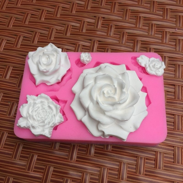 3D Rose Silicone Mold Flower Shape Soap Mould Baking Chocolate