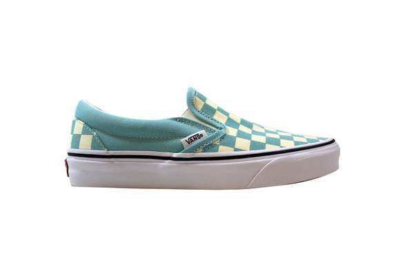 Aqua checkered cheap vans