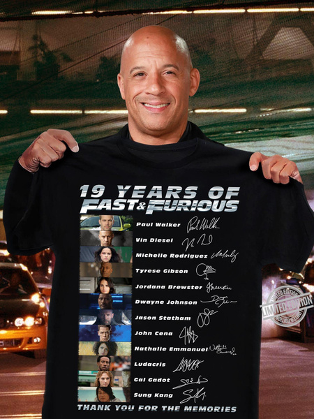 vin diesel fast and furious t shirt