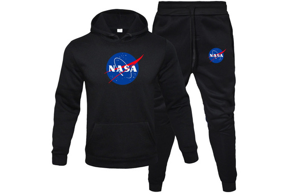 2020 New NASA Printed Mens Womens Fashion Suit Jogging Hoodie Sweatpants Set Pullover Sweat Pants Sports Tracksuit