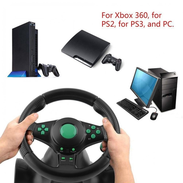 180 Degree Rotation Gaming Vibration Racing Steering Wheel With