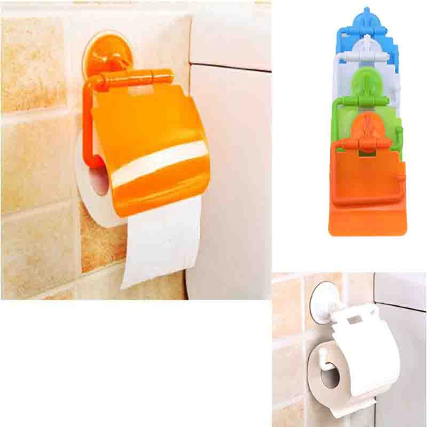 Bathroom Suction Cup Wall Mounted Toilet Paper Holder Bathroom Accessories