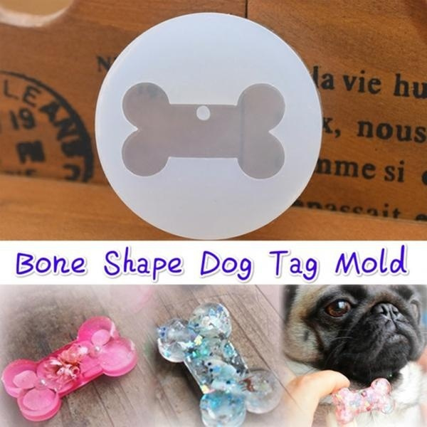 Bone Shape Silicone Mold Dog Tag Pendant Handmade Craft Jewelry Making Tools Sof 