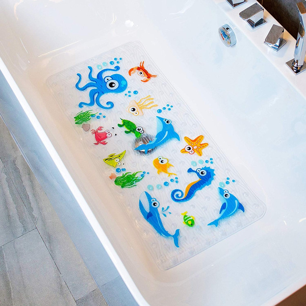 BEST Bath Mats for Tub Kids - Large Cartoon Non-Slip Bathroom