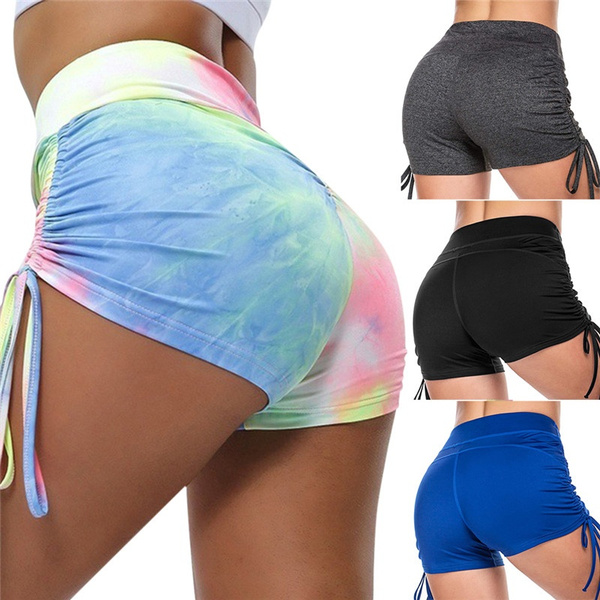 drawstring yoga shorts
