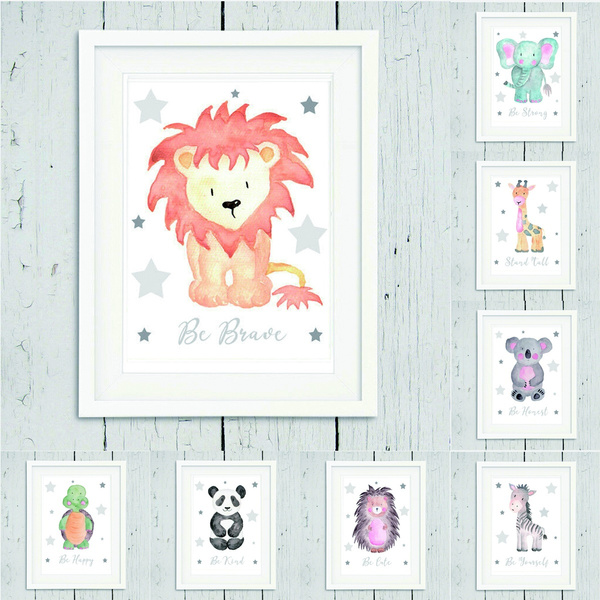 modern print cute animals poster inspirational quotes room wall art nursery decor canvas art painting picture photo kids roomcanvas painting without frames wish