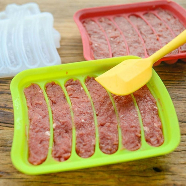 New 1Pcs Sausage Maker Silicone Mold DIY Hot Dog Handmade ham sausage mould  6 in 1 Kitchen Making and Refrigerated Hot Dog tool