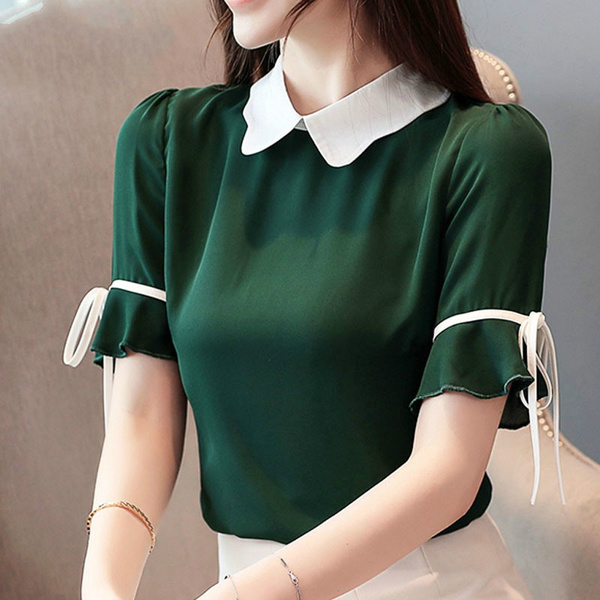 Green Blouse Shirts 