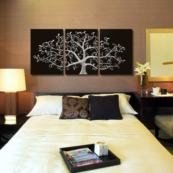 3 Pieces Abstract Tree Canvas Prints Romantic Wall Fashionable Canvas Wall Art Picture Modern Painting Modern Wall Metal Art Wish