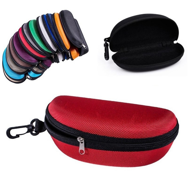 New Fashion Oxford zipper glasses case bag eva black hook antipressure