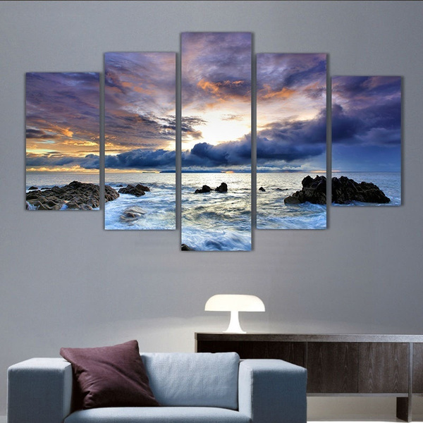 Decor Ocean Seascape Wall Art Picture, Paintings For Living Room Wall Seascape
