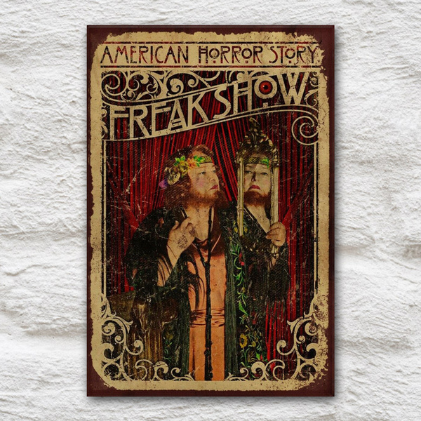 american horror story metal wall sign 