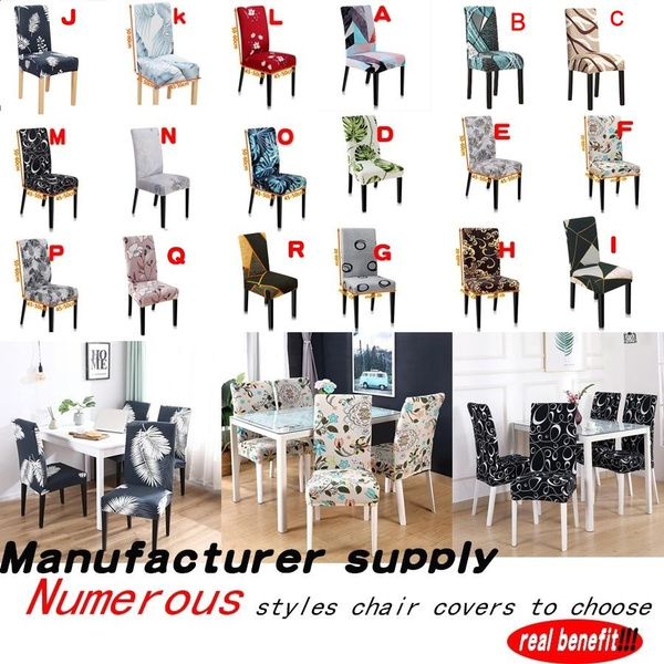 1 2 4pcs Set Plant Geometric Printing, Large Seat Covers For Dining Room Chairs