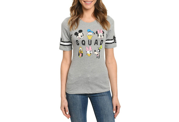 Junior Women Disney Squad T-shirt Front & Back Graphic Fitted (Size XL –  Open and Clothing