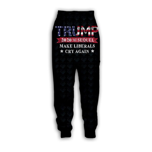  Wally's Custom Apparel Mens Trump Guy Sweatpants Black