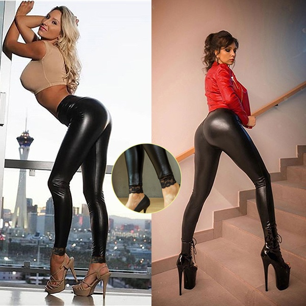 Twinkelen Lief Oeps New Women Sexy Thin/Thickness Leather Pants PU Tights Elastic Force Hot-Ass  PU Tight Leather Pants Hip Pants Stretch Leggings Leather Pants | Wish
