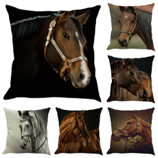 pillowcovers45x45cm, horse, Polyester, pillowcasecoverswithzipperstandard