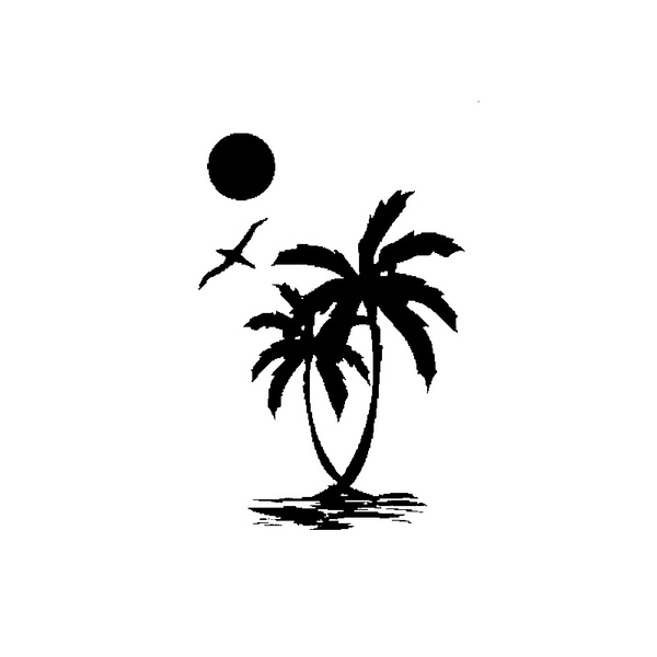 PALM TREE SILHOUETTES (Decals) Palm Trees, Giant Palm Tree Silhouettes..